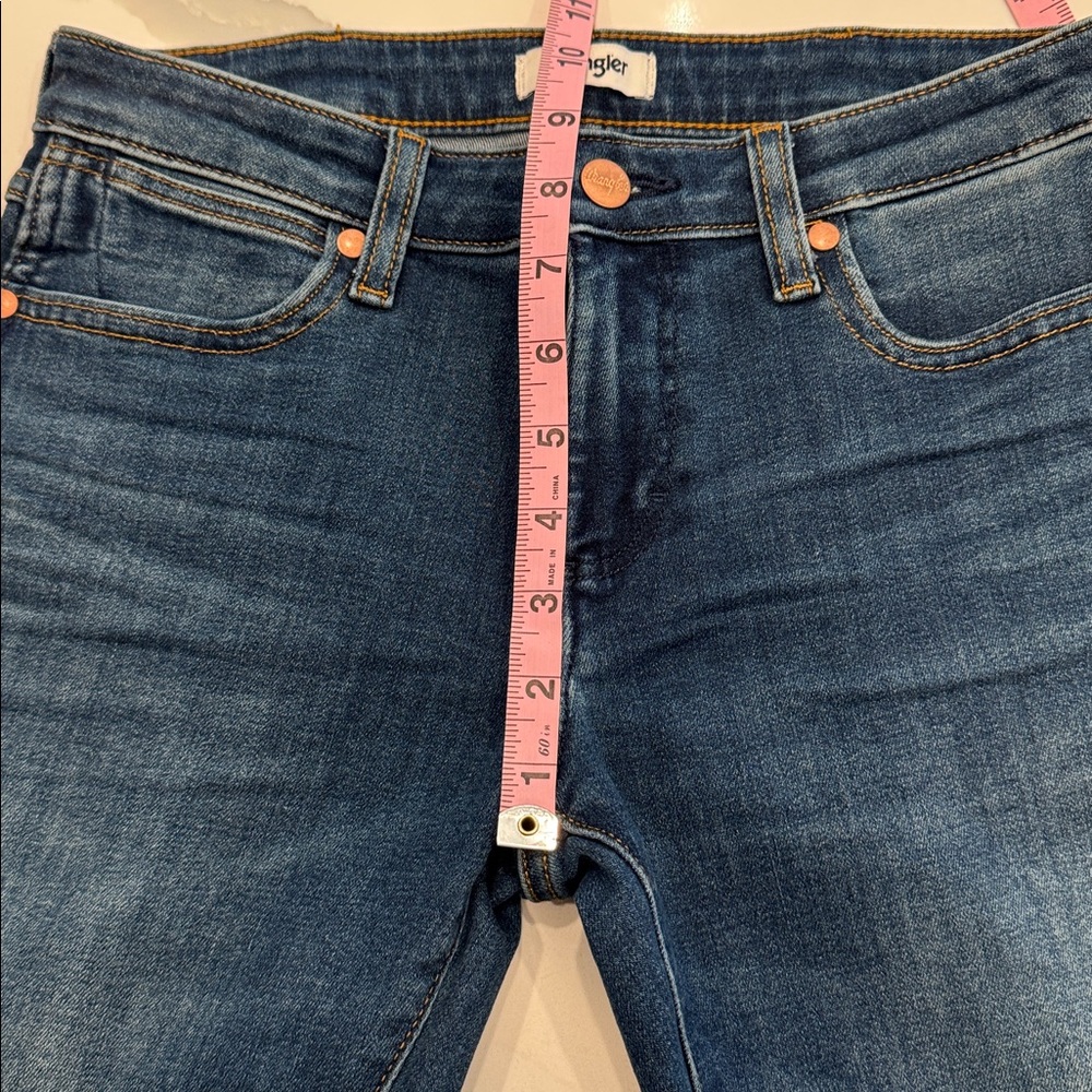 Wrangler Spat Low Rise Jean Dark Blue Skinny Jeans with Zipper Accents - Picture 9 of 11